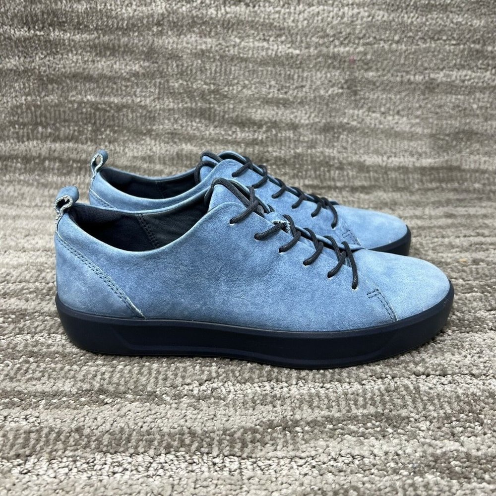 ECCO Women’s Soft 6 Tie Fashion Sneaker Comfort Shoes Blue Suede